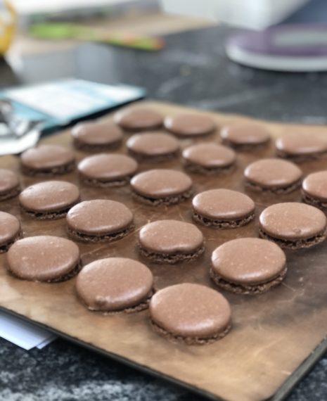 chocolate macarons